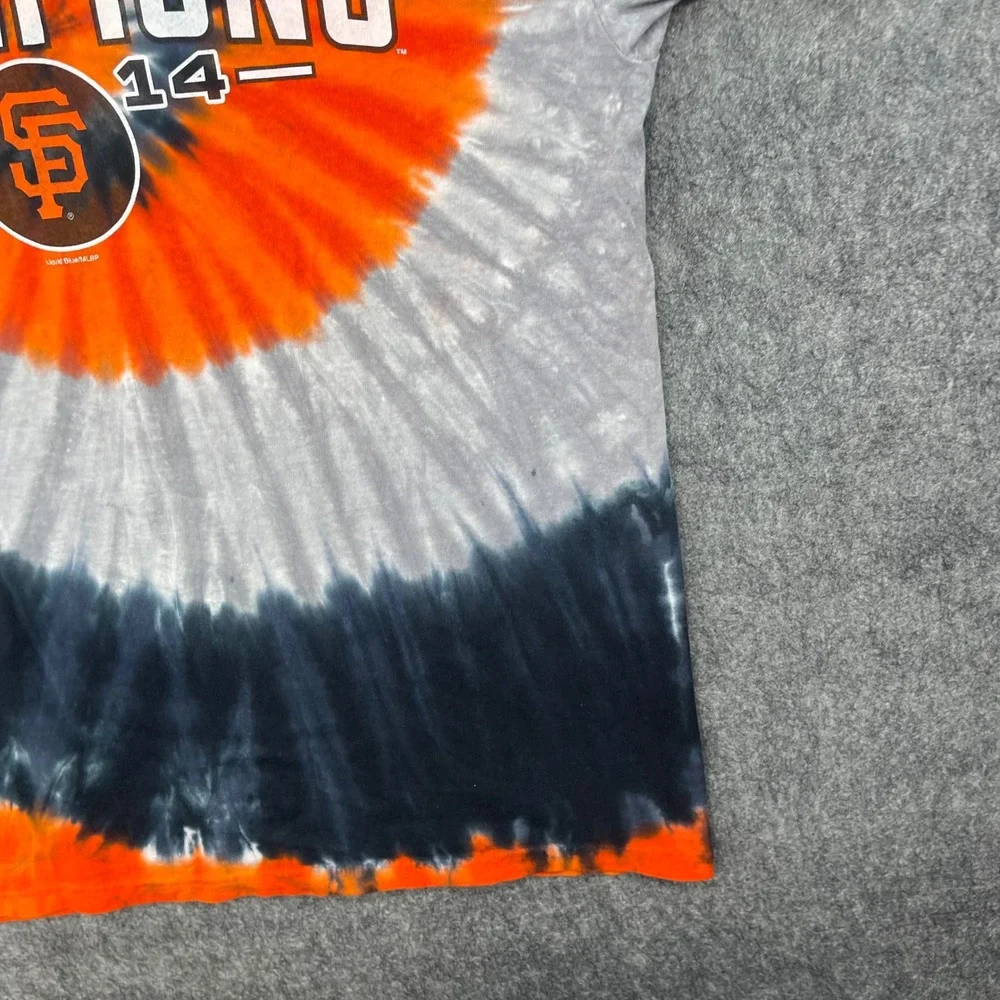San Francisco Giants Shirt Mens XL World Series Champion Liquid Blue Tie Dye - Picture 8 of 13